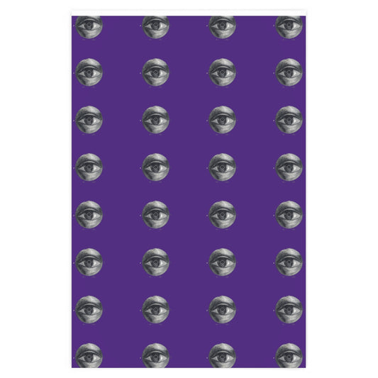 Purple Eyeball Wrapping Paper